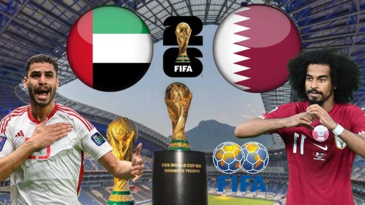 القنوات الناقلة لمباراة الامارات وقطر اليوم