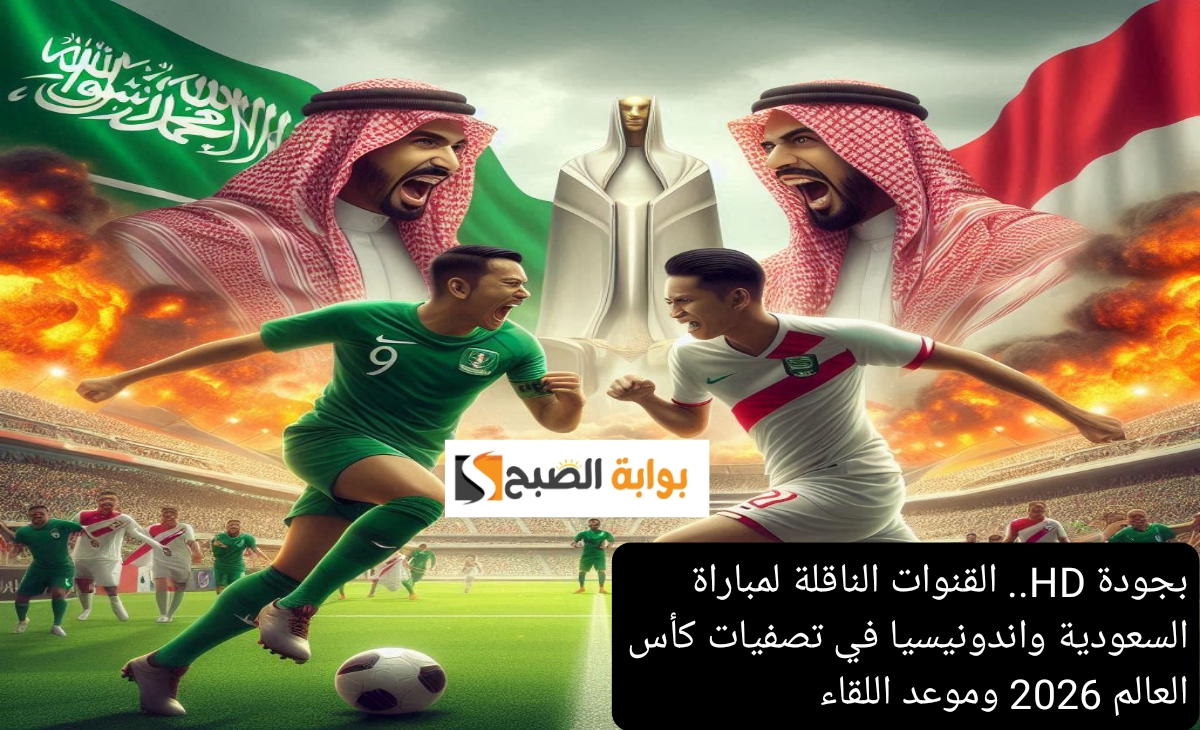 بجودة HD. القنوات الناقلة لمباراة السعودية واندونيسيا في تصفيات كأس العالم 2026 وموعد اللقاء