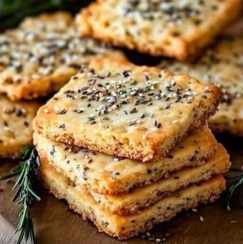بسكويت مالح بالزعتر وجبنه