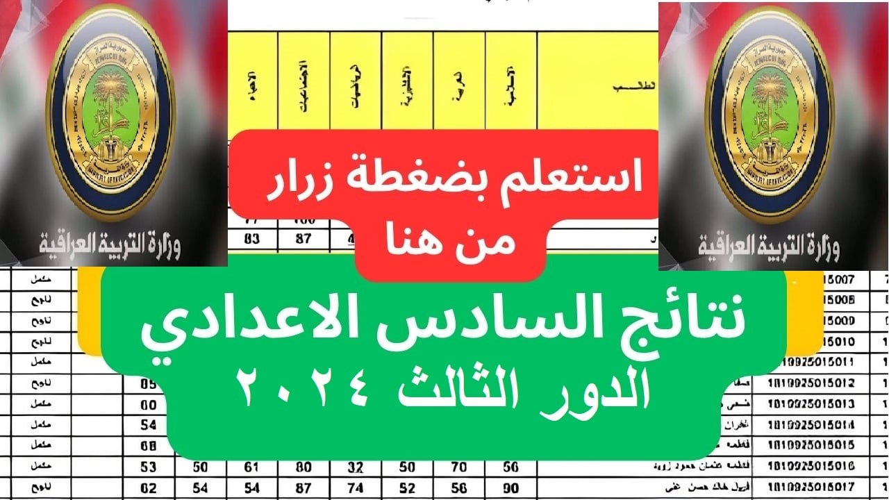 رابط نتائج السادس الاعدادي 2024 الدور الثالث موقع ملازمنا نتائجنا 1