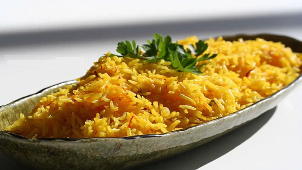 طريقة عمل رز مبهر بدون دجاج