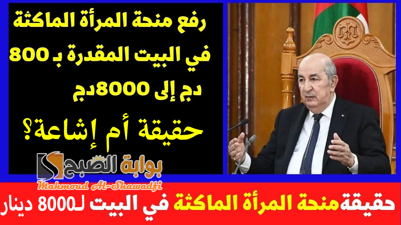 زيادة منحة المرأة الماكثة إلى 8000 دينار حقيقة أم إشاعة؟.. الوكالة الوطنية للتشغيل تُجيب
