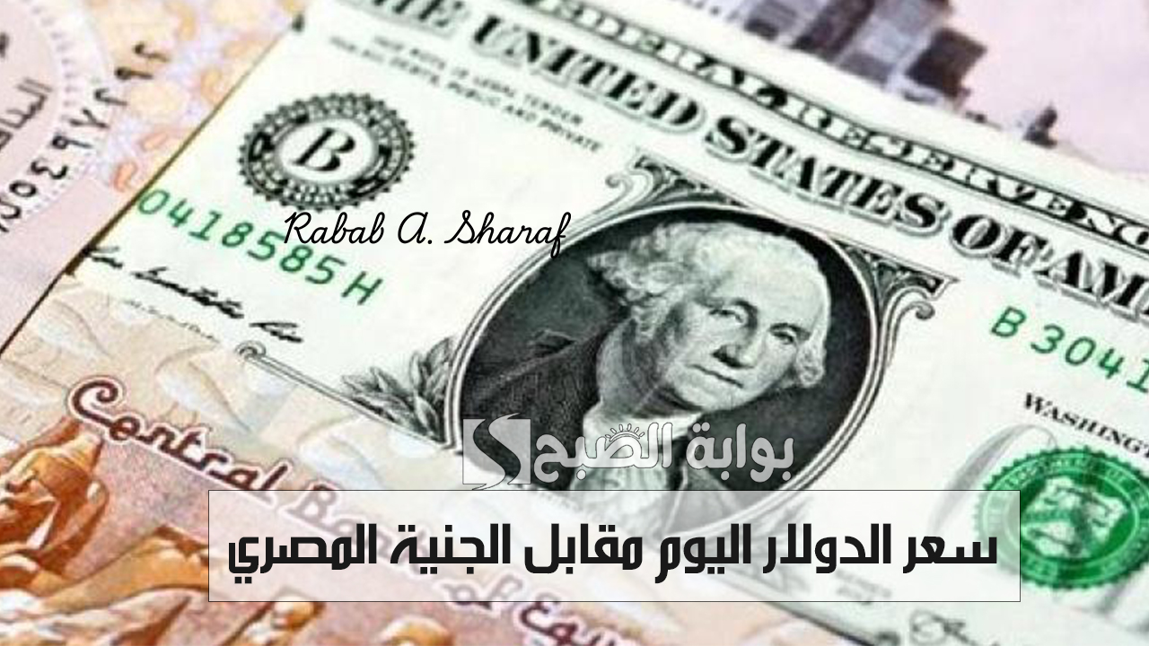 سعر الدولار اليوم مقابل الجنية المصري