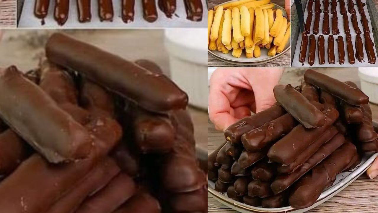طريقة عمل أصابع البسكويت المحشو بالشيكولاته