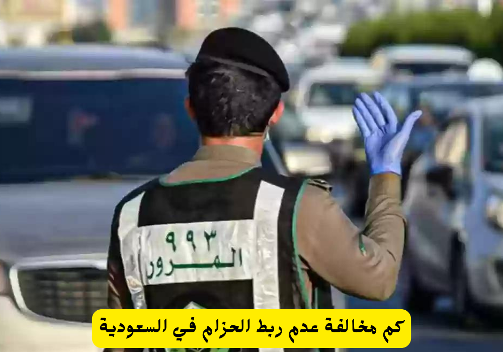 كم مخالفة عدم ربط الحزام للراكب 1446