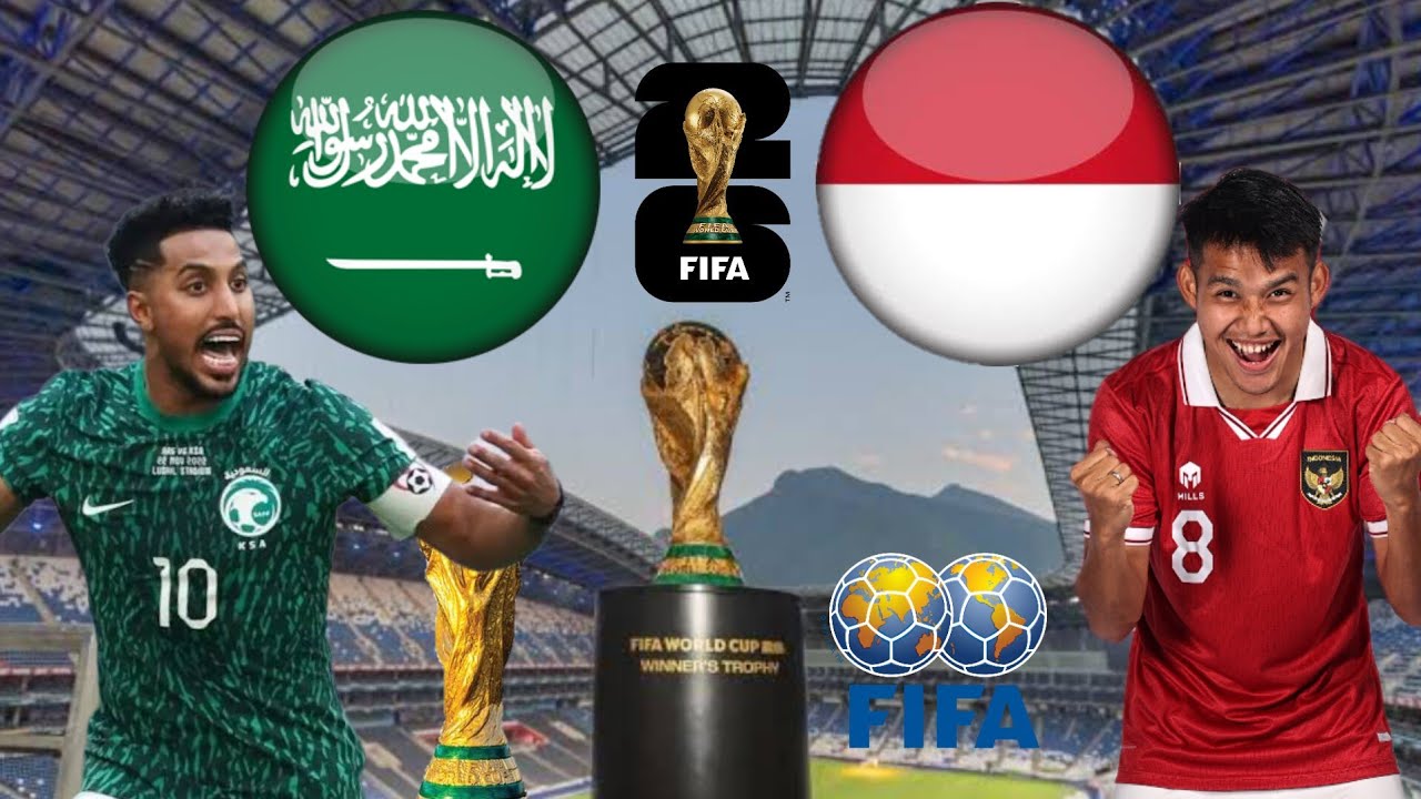 موعد مباراة السعودية وإندونيسيا في تصفيات كأس العالم 2026