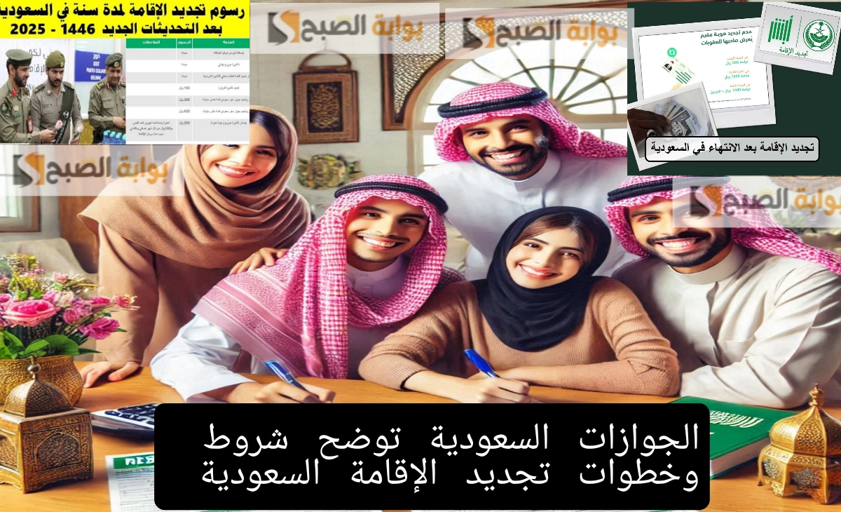 الجوازات السعودية توضح شروط وخطوات تجديد الإقامة السعودية بعد تحديد مهلة 3 أيام قبل الغرامات
