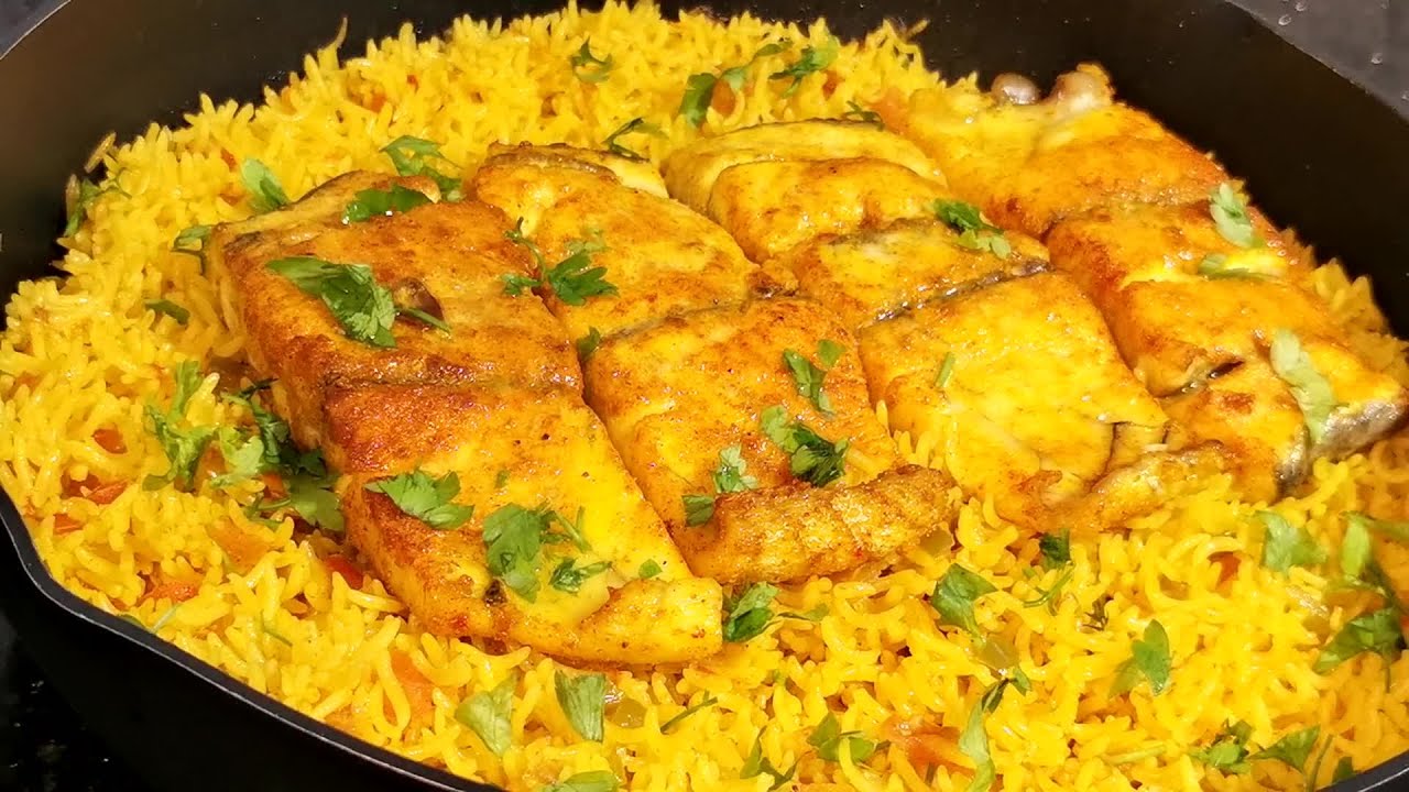 الكبسة بالسمك الفيليه
