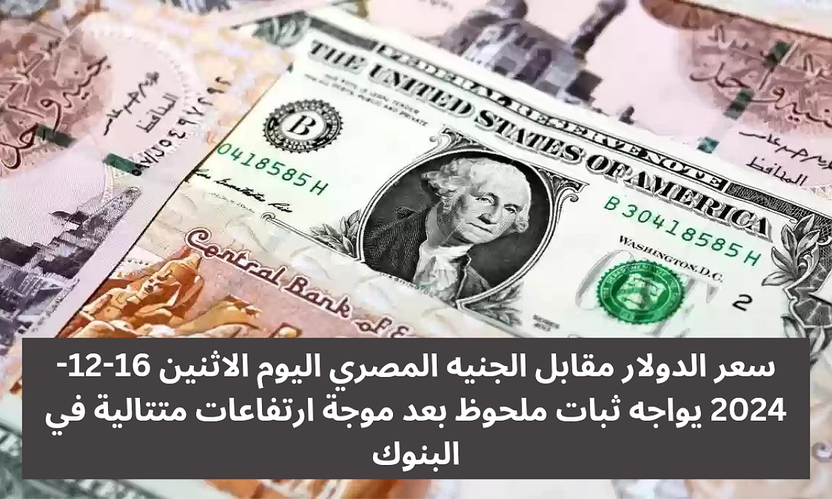 سعر الدولار مقابل الجنيه المصري اليوم
