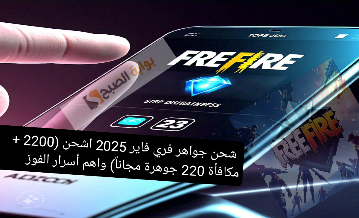 شحن جواهر فري فاير 2025 2200 مكافأة 220 جوهرة مجاناً واهم أسرار الفوز