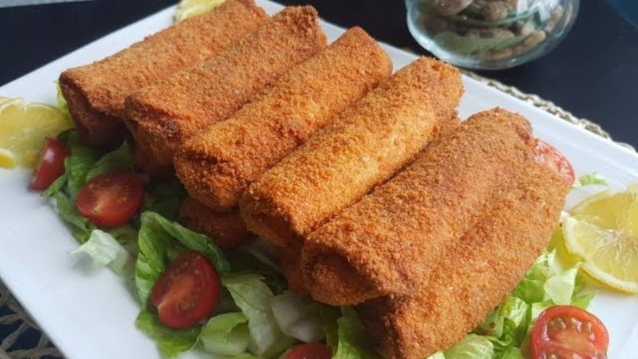  لفائف الدجاج بالجبن والثوم