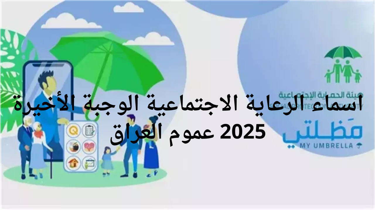لينك اسماء الرعاية الاجتماعية الوجبة الأخيرة 2025 عموم العراق