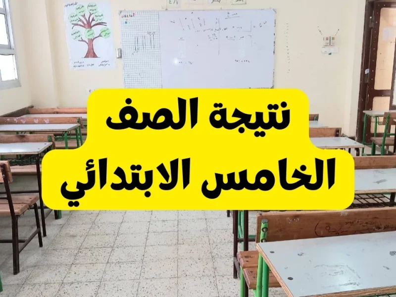 نتيجة الصف الخامس الابتدائي بالاسم 2025
