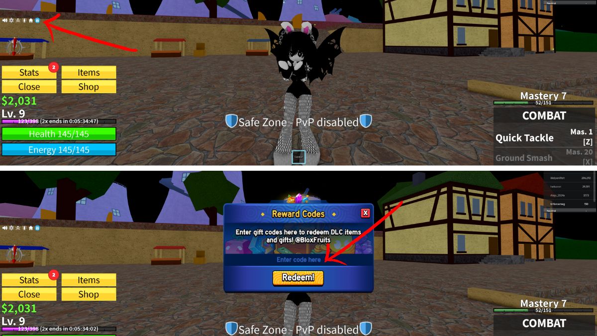 اكواد بلوكس فروتblox fruits