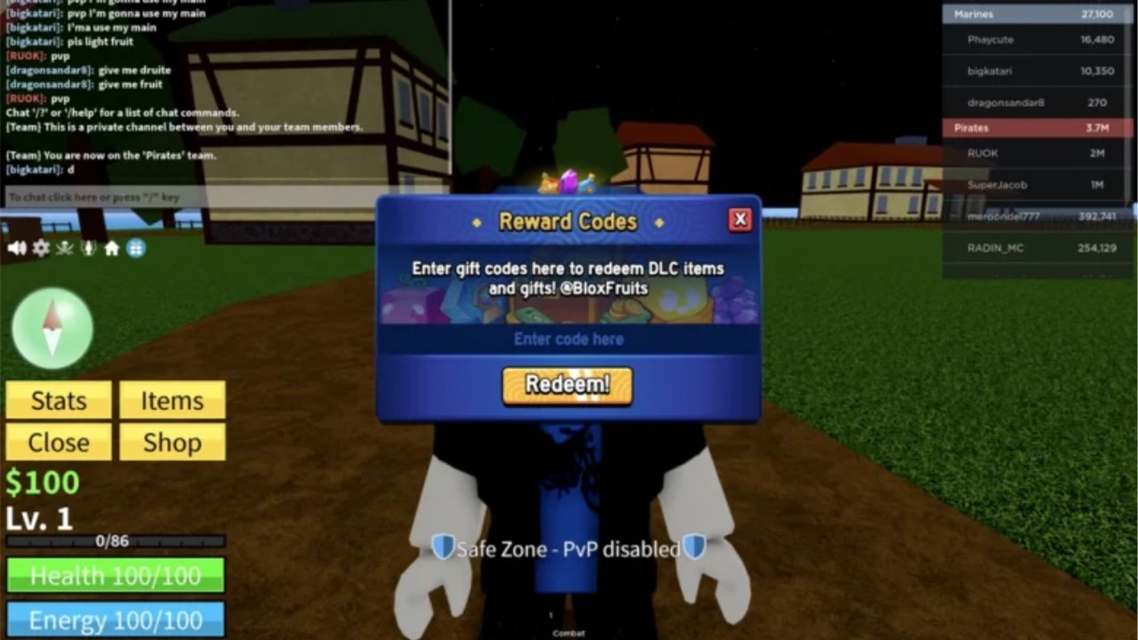 اكواد بلوكس فورت