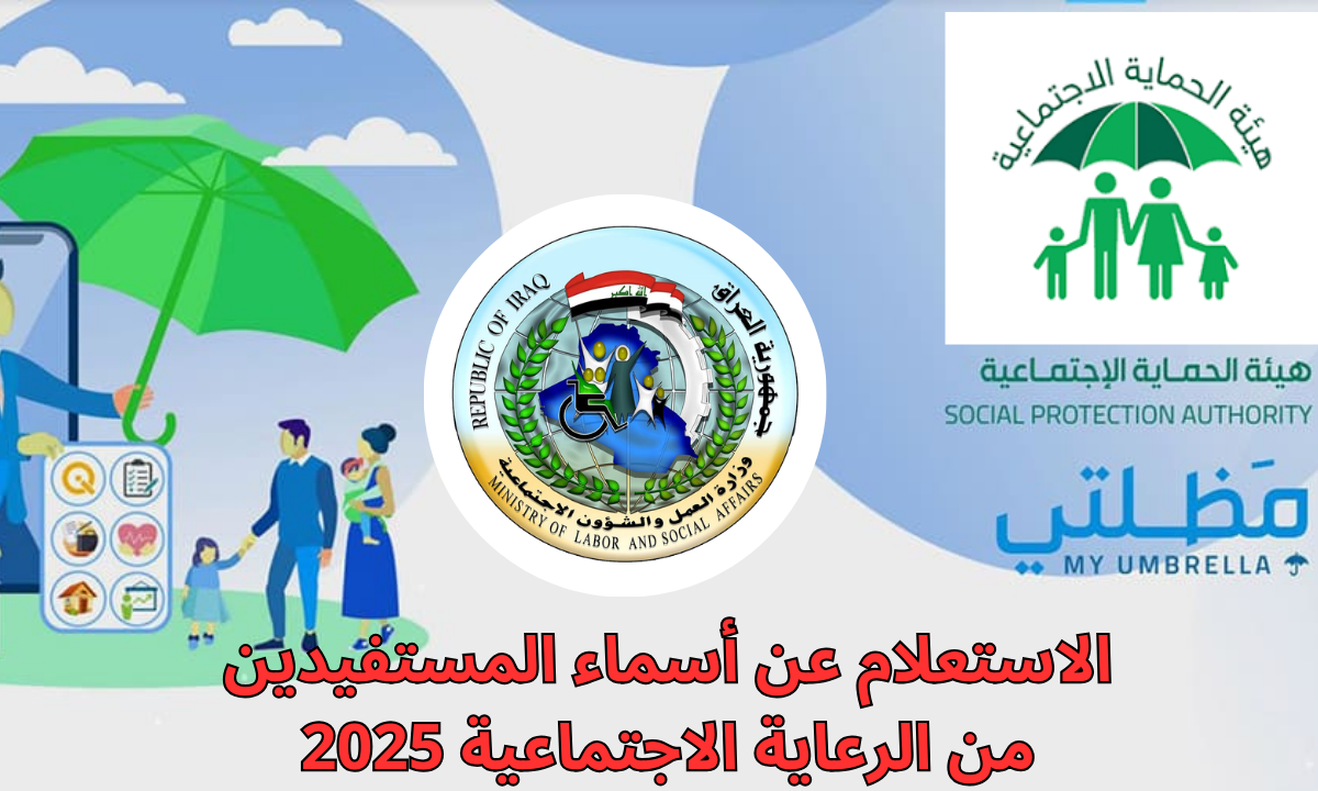 الاستعلام عن أسماء المستفيدين من الرعاية الاجتماعية 2025