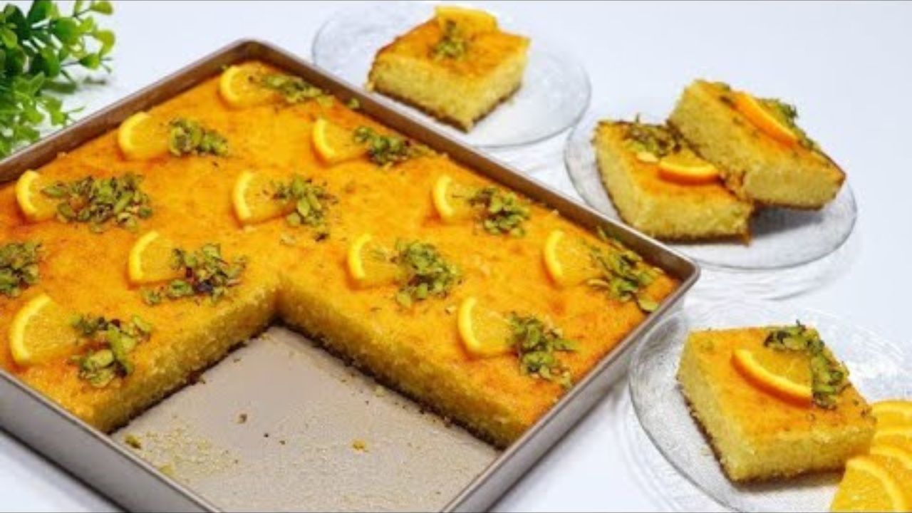 حلوى السميد بالبرتقال