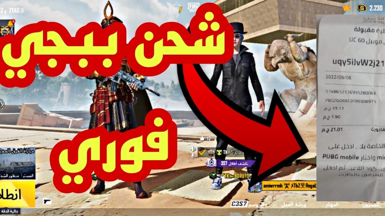 شحن شدات ببجي