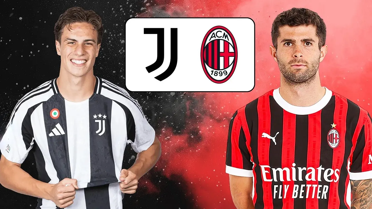 مباراة يوفنتوس وميلان Juventus vs Milan في نصف نهائي كأس السوبر الإيطالي 2025.. ما القنوات الناقلة والمعلقين؟