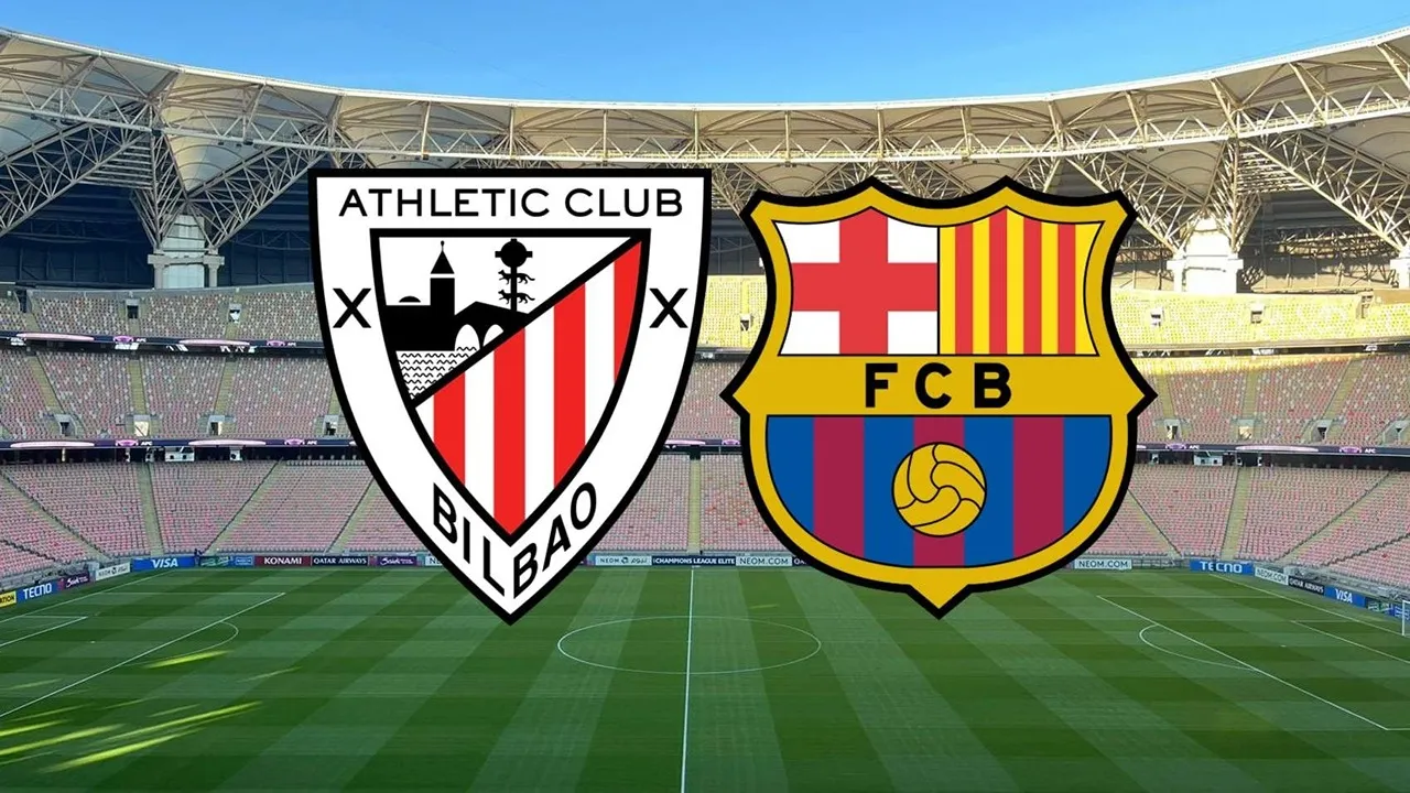 موعد مباراة برشلونة وأتلتيك بيلباو Barcelona vs Athletic Club في كأس السوبر الإسباني 2025 والقنوات الناقلة