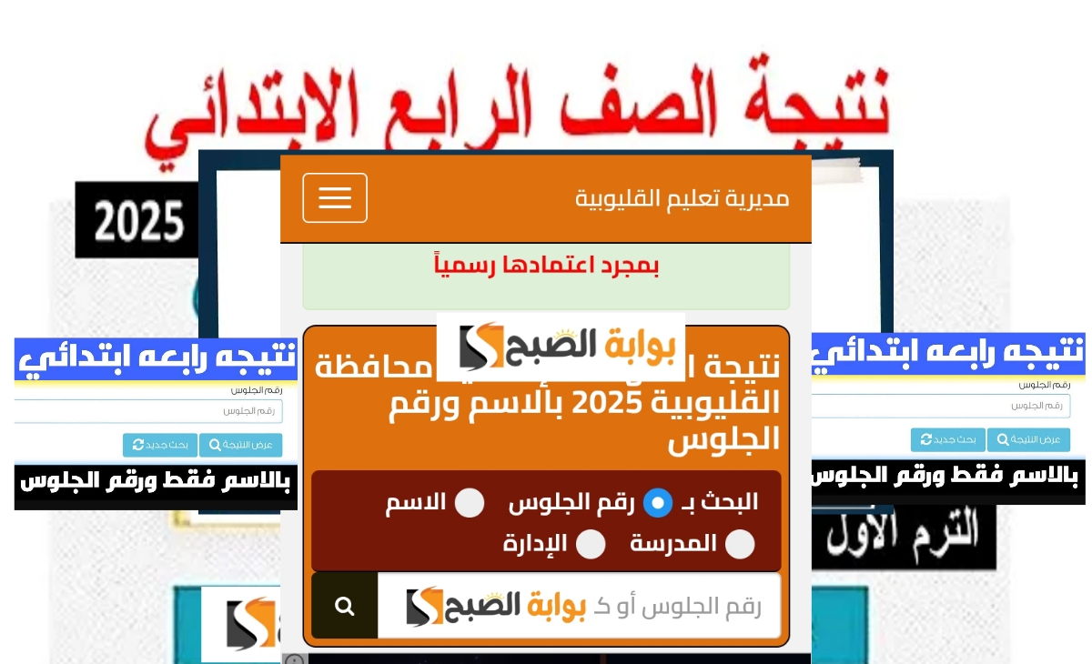 نتيجة الصف الرابع الابتدائي 2025 القليوبية