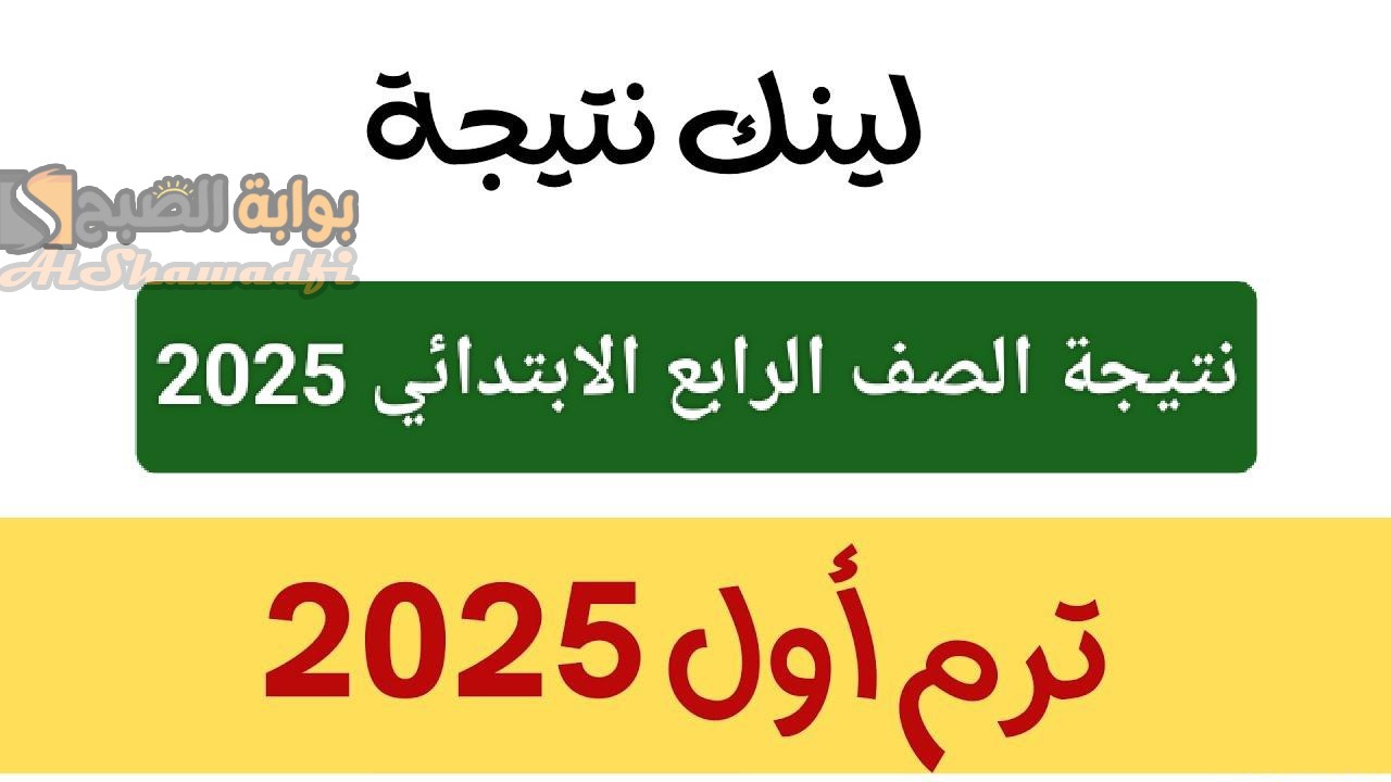 نتيجة الصف الرابع الابتدائي 2025 بالاسم فقط أو رقم الجلوس
