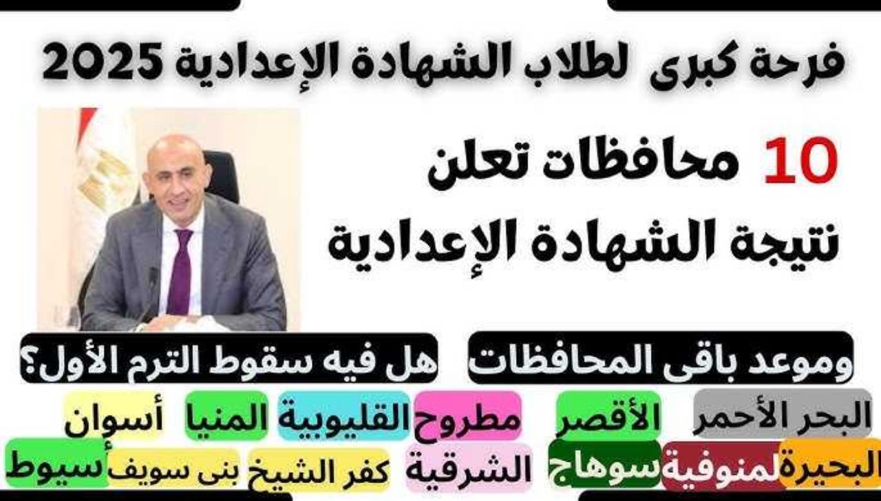 نتيجة الصف الثالث الاعدادي ترم اول 2025 المنيا