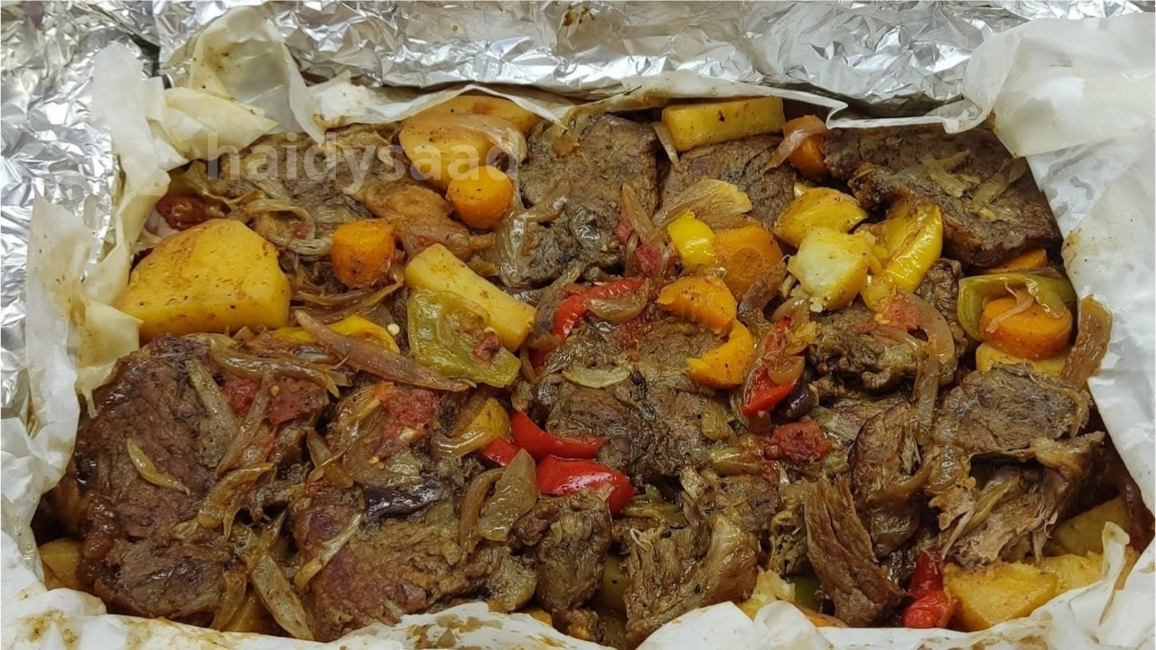 طريقه عمل ورقة اللحمة