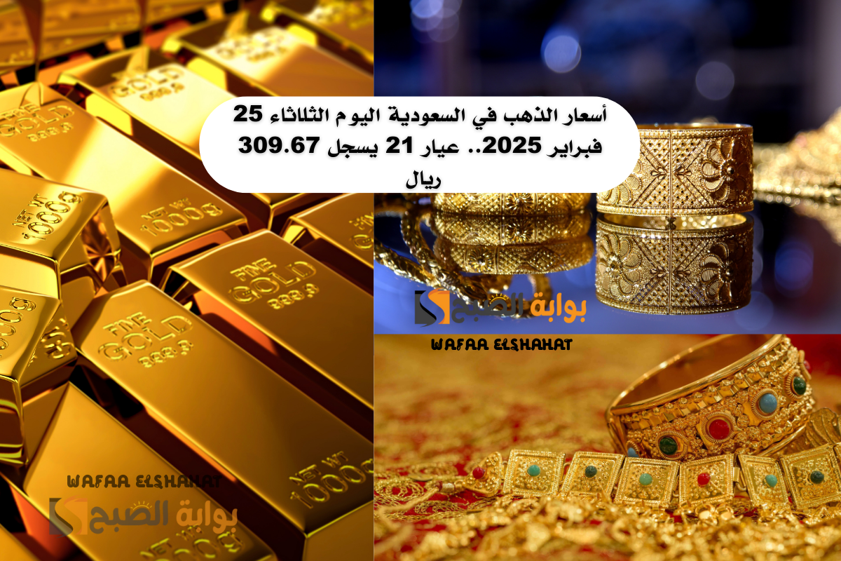 أسعار الذهب في السعودية اليوم الثلاثاء 25 فبراير 2025.. عيار 21 يسجل 309.67 ريال
