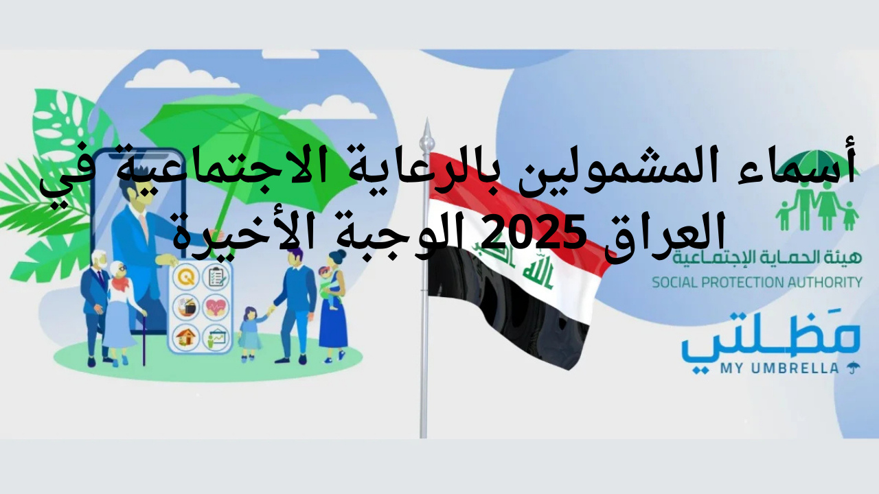 أسماء المشمولين بالرعاية الاجتماعية العراق 2025