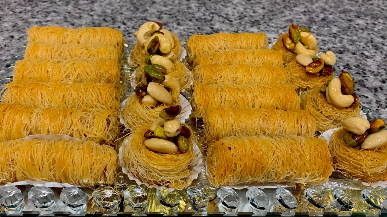 أصابع الكنافة بالمكسرات