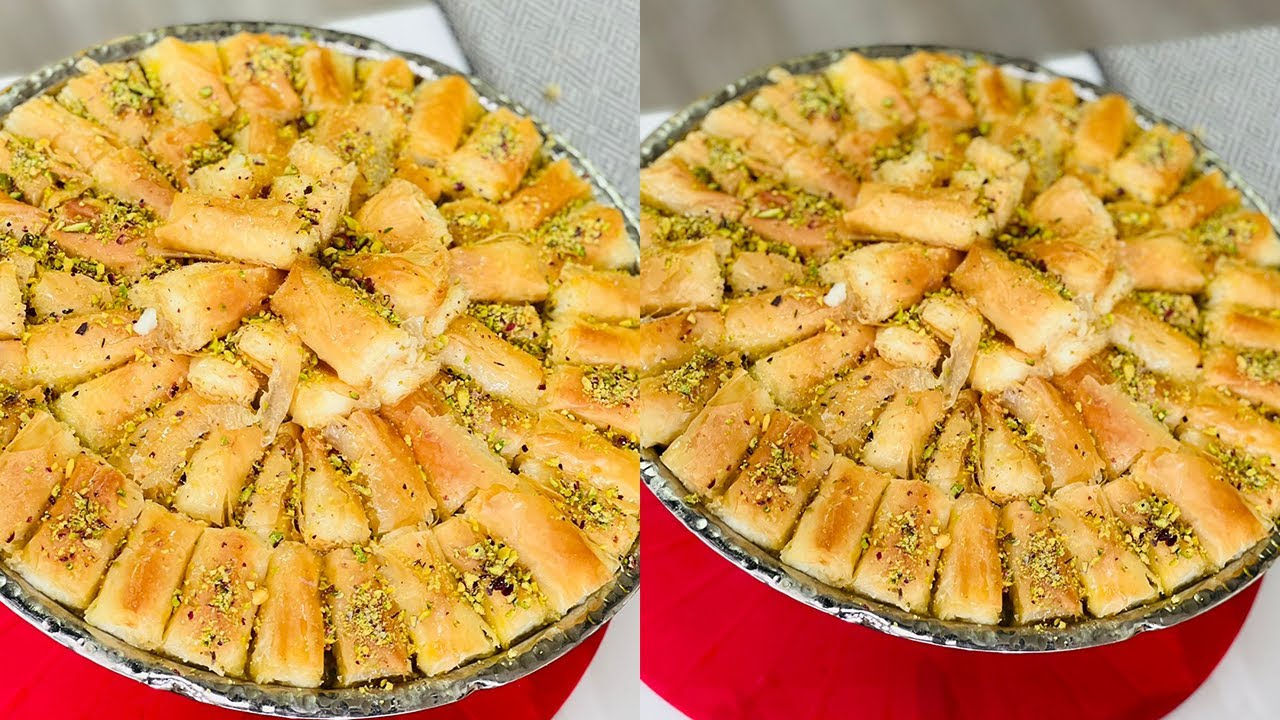 البقلاوة بالقشطة والمكسرات