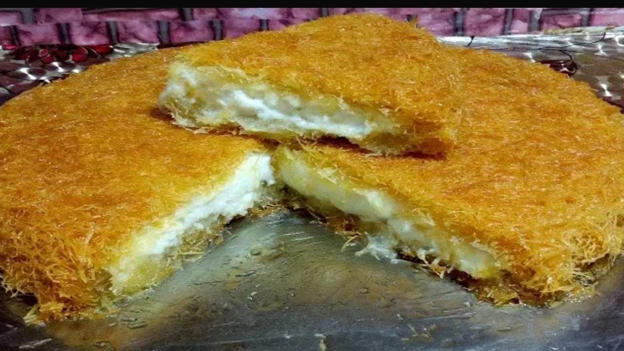عمل الكنافة بالقشطة