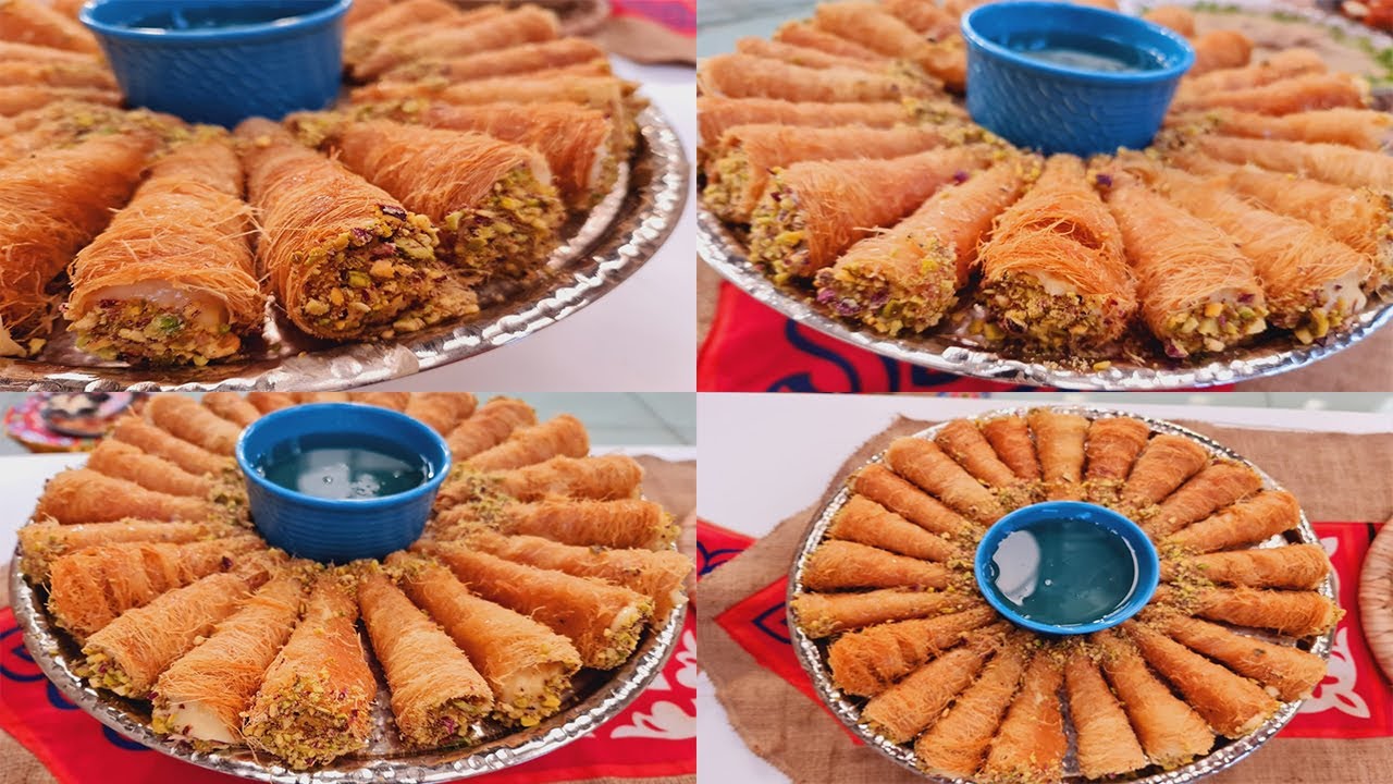 الكنافة الكورنية بحشوة الكريمة