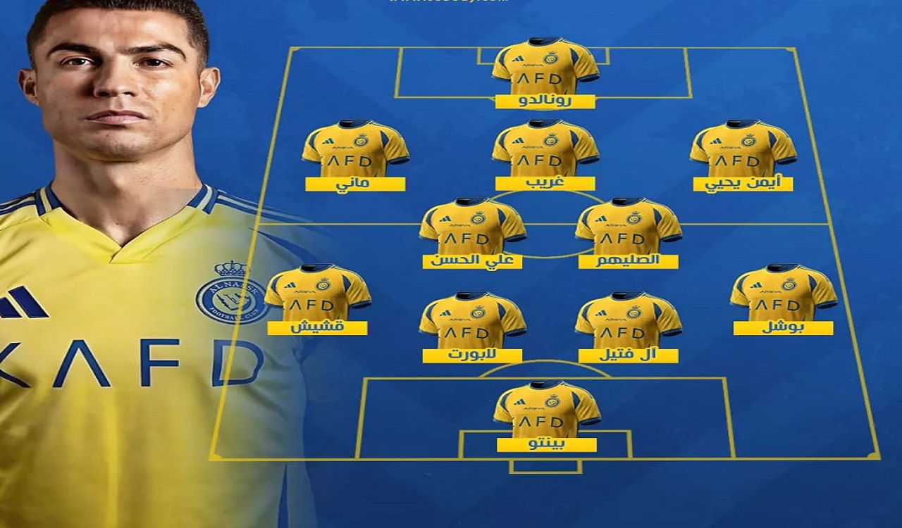 تشكيل النصر السعودي أمام الوحدة