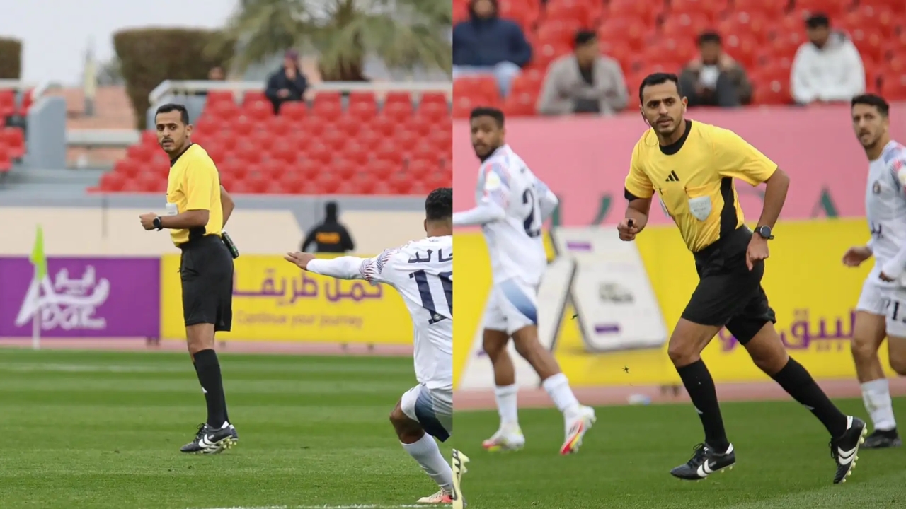 حارس مرمى يتعدى بالضرب على الحكم