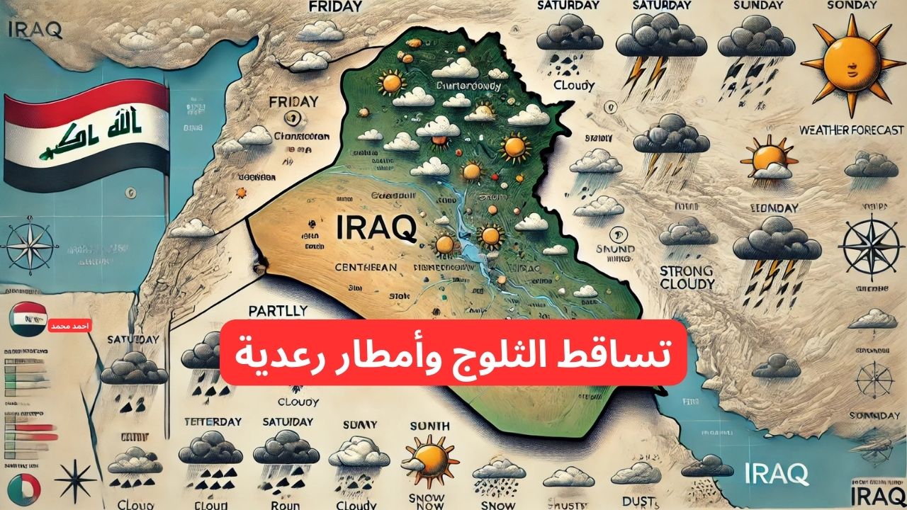 حالة الطقس في العراق اليوم الخميس، بالإضافة إلى طقس العراق هذا الأسبوع