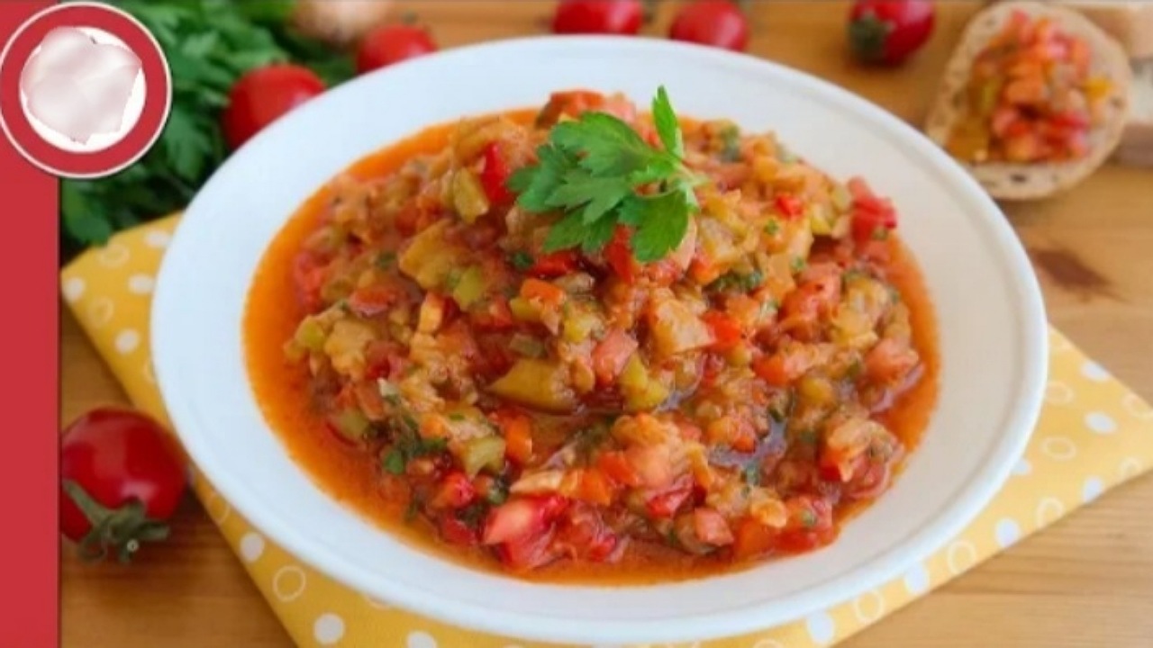 سلطة بابا غنوج بالطماطم