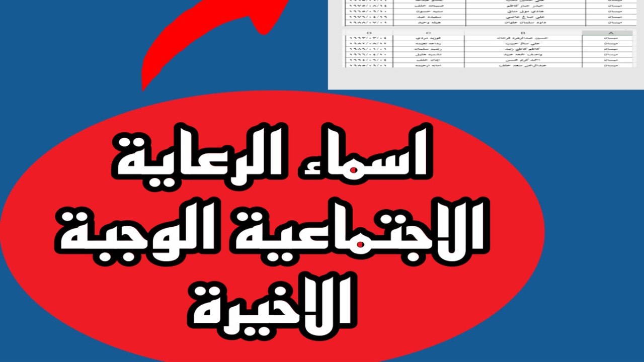 طريقة الاستعلام عن أسماء المشمولين في الرعاية الاجتماعية في العراق 2025
