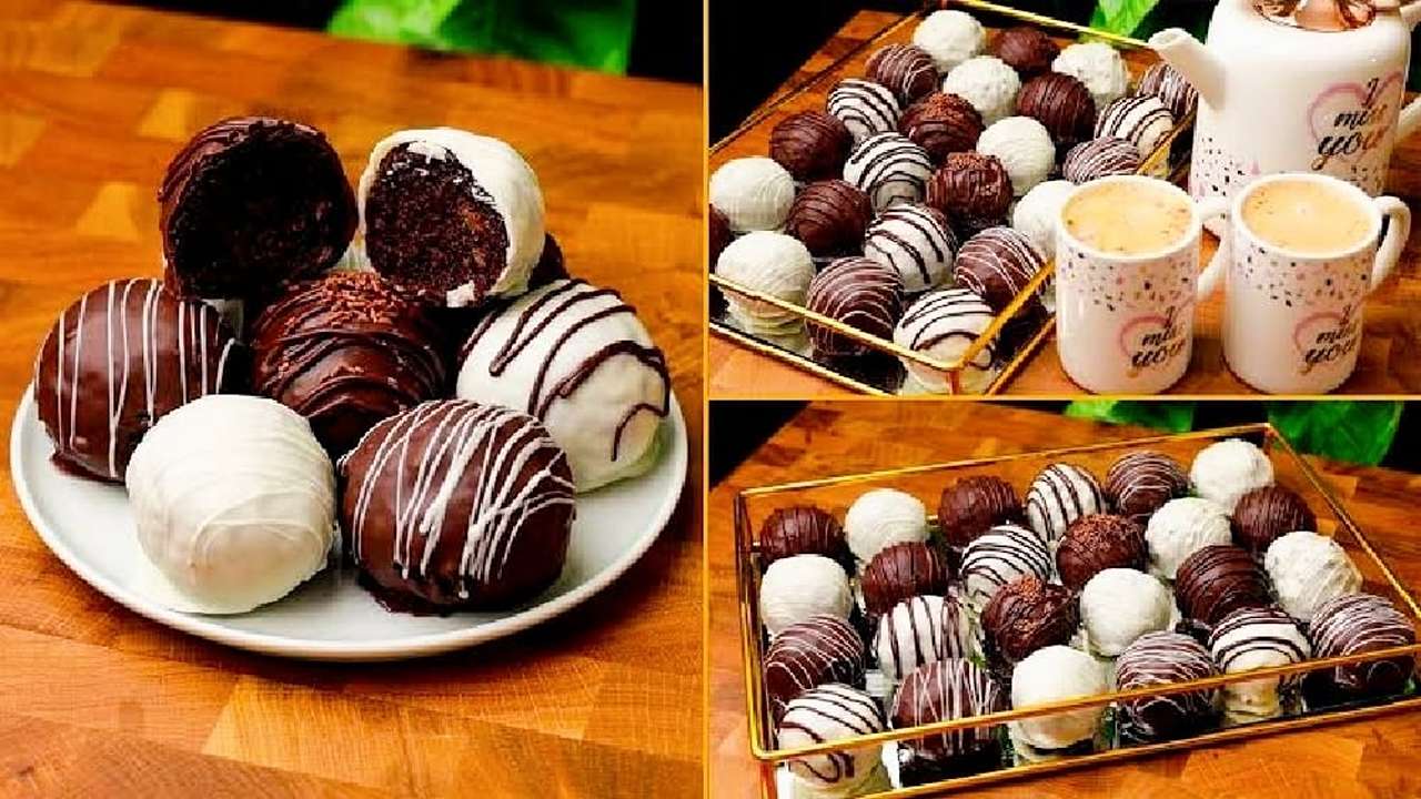 طريقة كرات البسكويت بالشوكولاتة