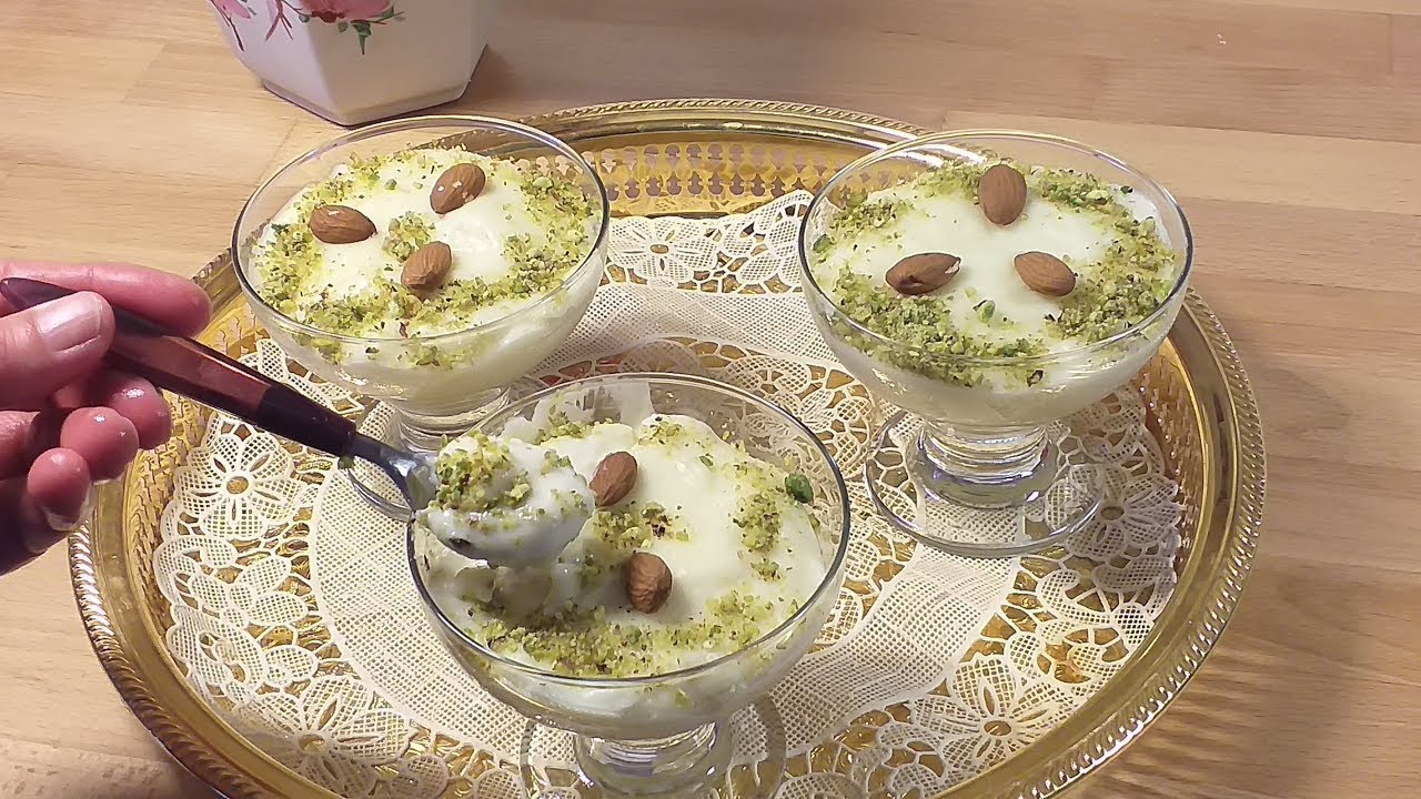 طريقة عمل المهلبية بالمكسرات
