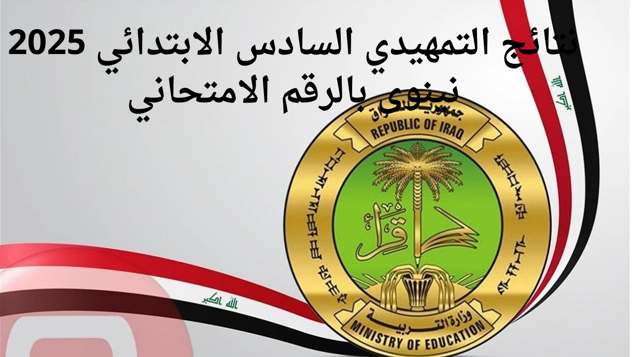 نتائج التمهيدي السادس الابتدائي 2025 نينوى بالرقم الامتحاني