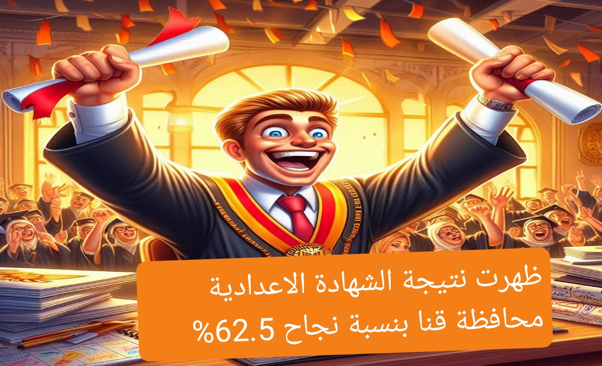 نتيجة الشهادة الاعدادية قنا بنسبة نجاح 62.5