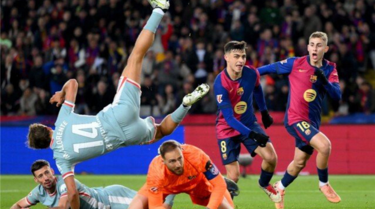 مباراة برشلونة وأتلتيكو مدريد في نصف نهائي كأس ملك إسبانيا 2025