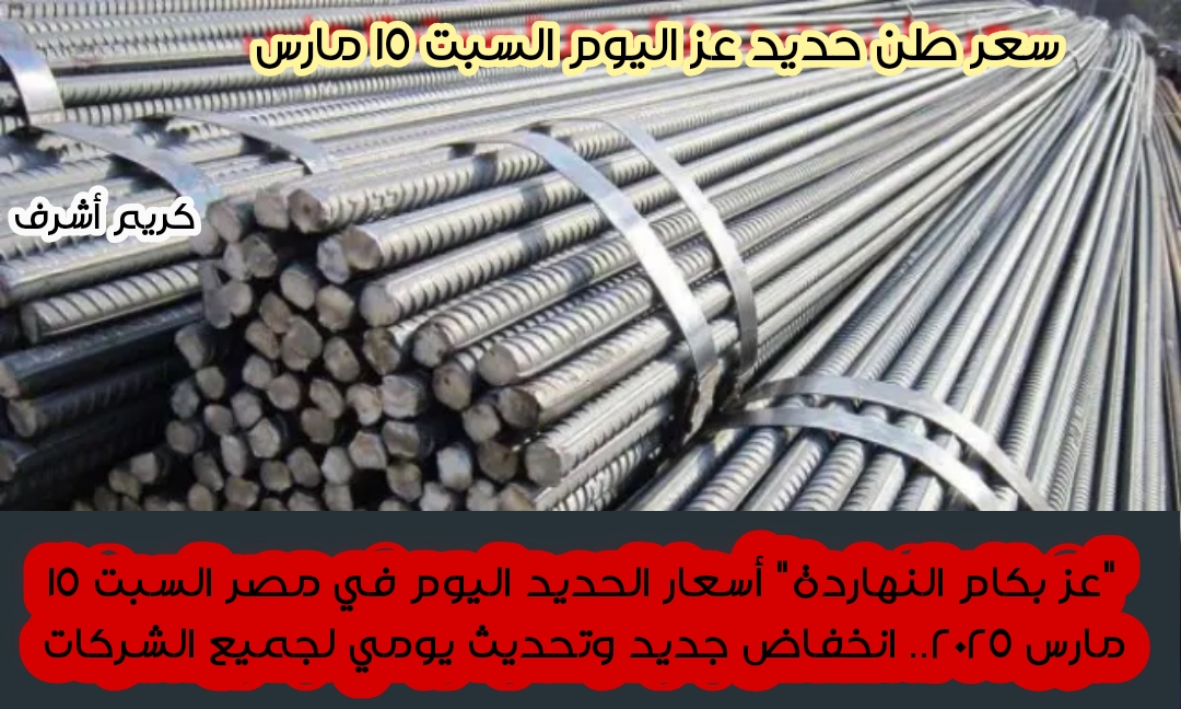 "عز بكام النهاردة" أسعار الحديد اليوم في مصر السبت 15 مارس 2025.. انخفاض جديد وتحديث يومي لجميع الشركات