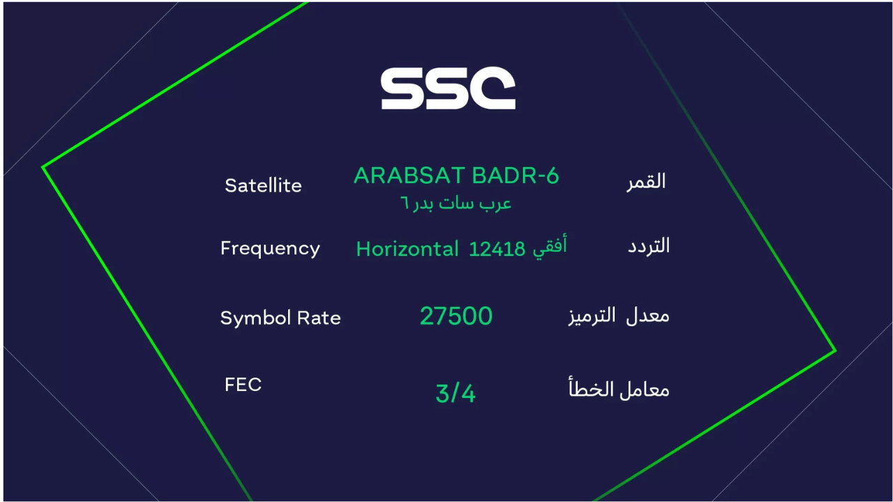 تردد قنوات SSC الرياضية 2025