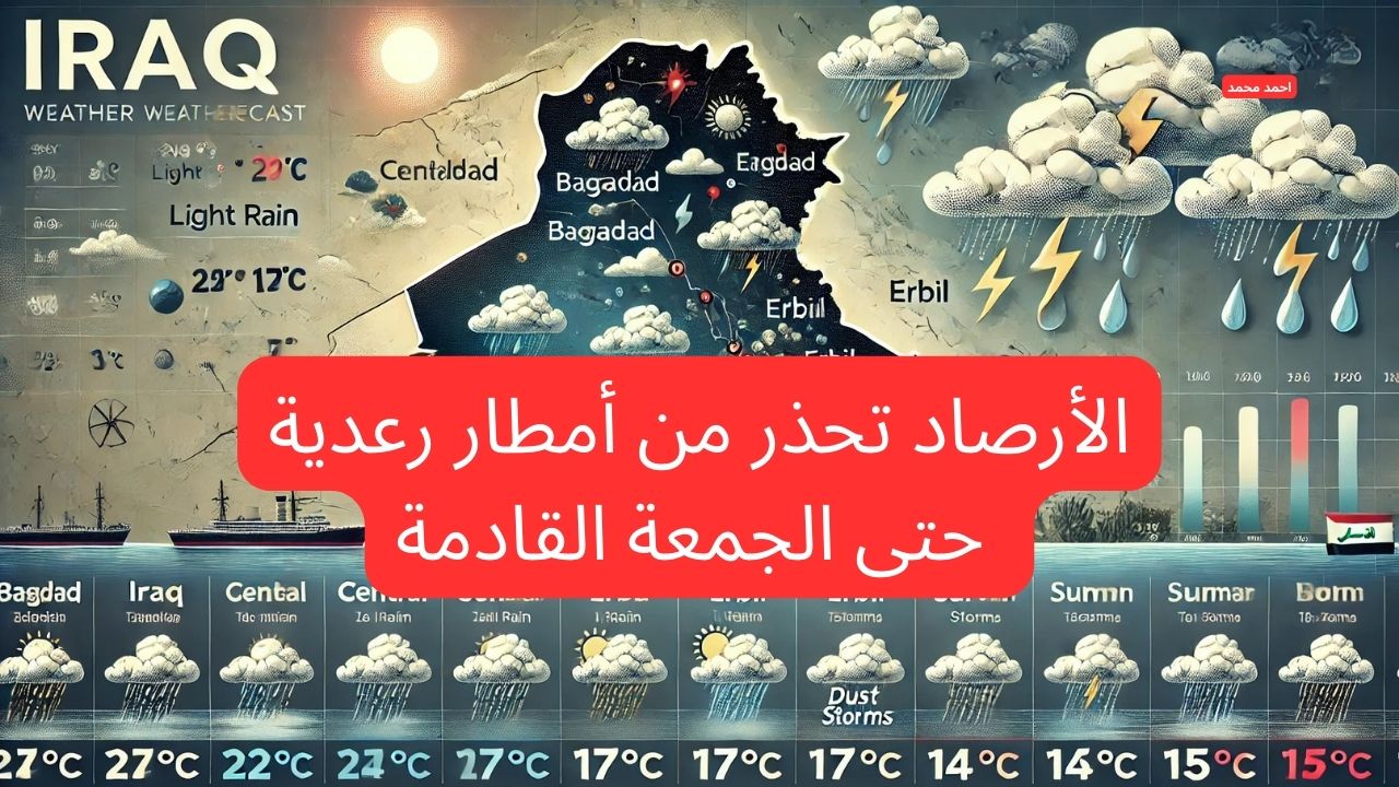 طقس العراق اليوم الاثنين والأيام القادمة
