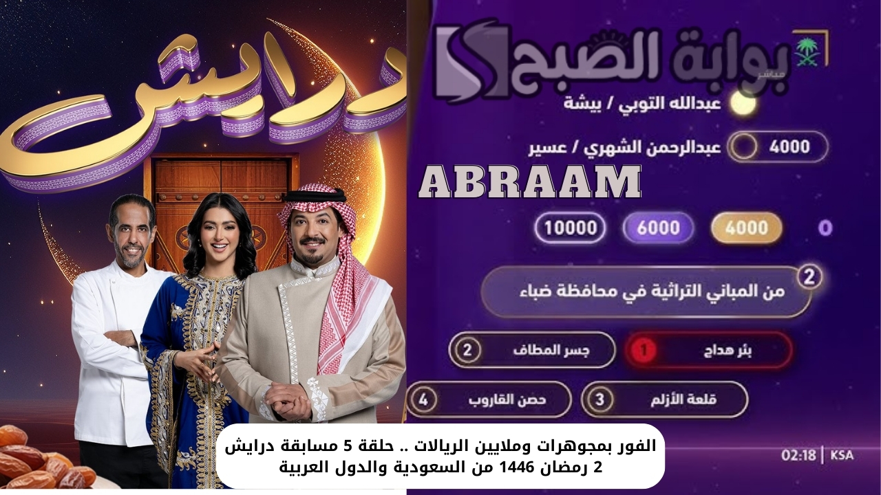 الفوز بمجوهرات وملايين الريالات .. حلقة 6 مسابقة درايش 2 رمضان 1446 من السعودية والدول العربية
