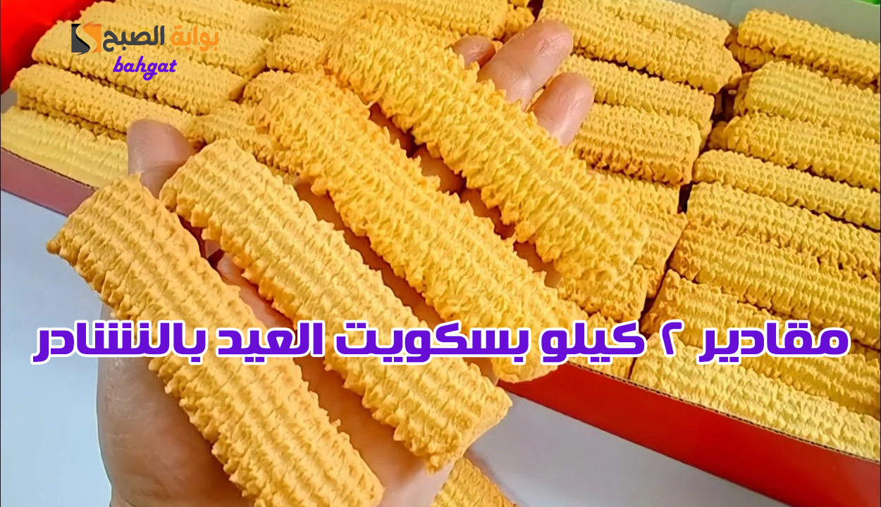 مقادير 2 كيلو بسكويت العيد بالنشادر